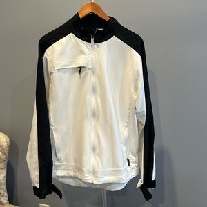 NWOT Cutter Buck CB Weathertec White and Black Men’s Active Golf Tennis Jacket